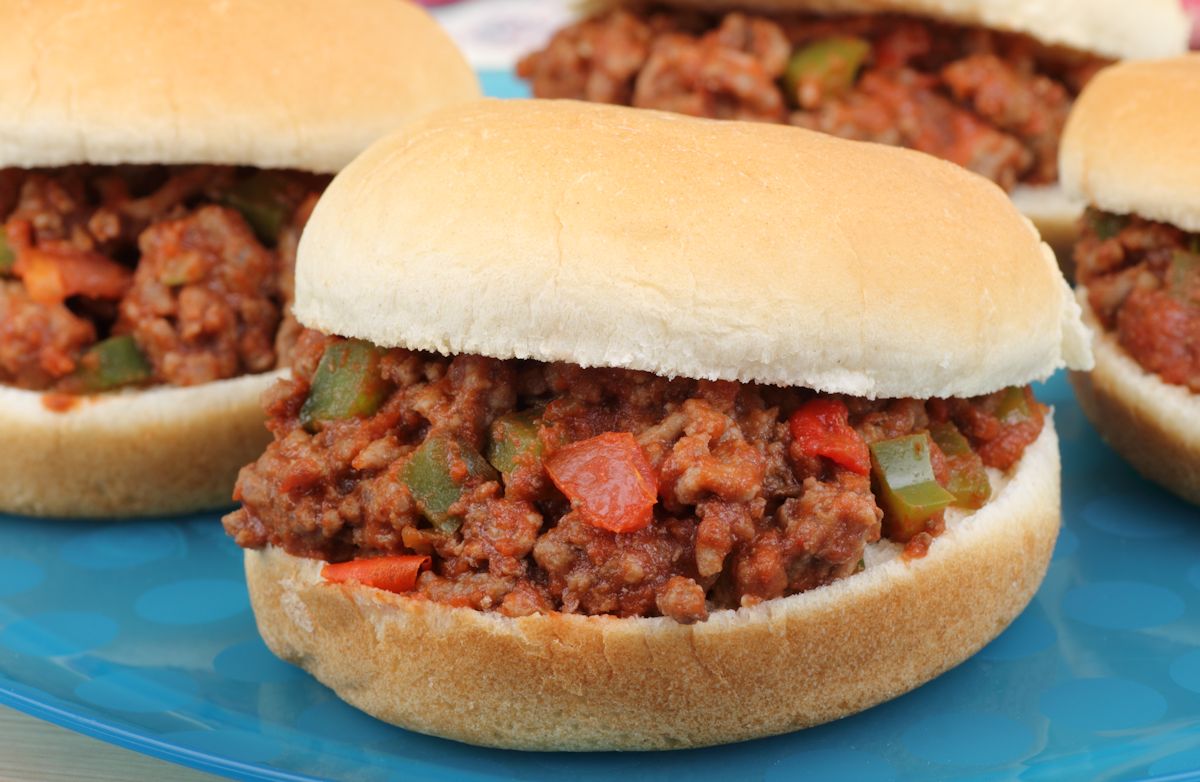 Puten- und schwarze Bohnen Sloppy Joes