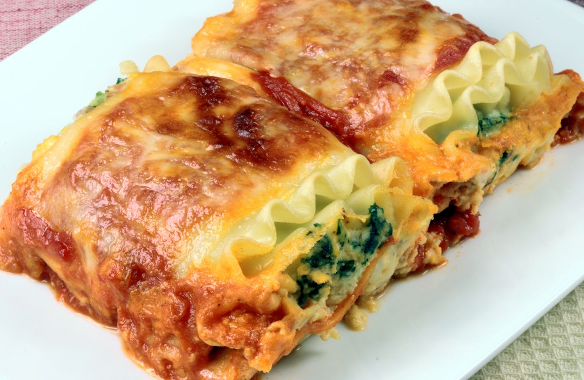 Leichte Spinatlasagne