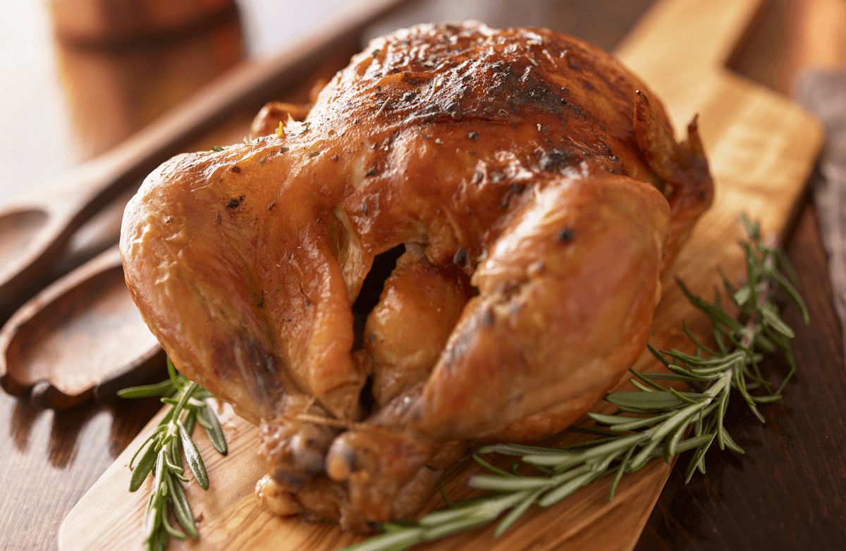 Geröstetes Hähnchen mit Kräuteröl