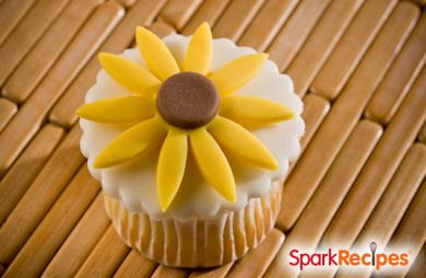 Süße Vanille-Frühling-Cupcakes