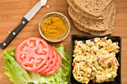 Curry-Hähnchen-Salat-Sandwiches