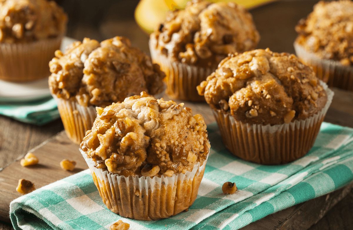 Bananen-Walnuss-Protein-Muffins