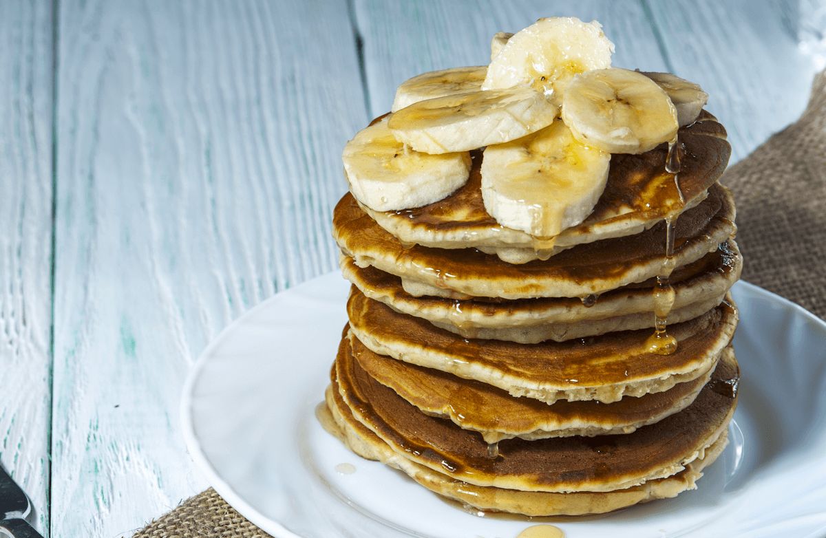 Vollkorn-Bananen-Pancakes