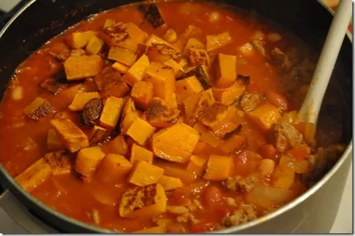 Butternut-Kürbis & Puten-Chili