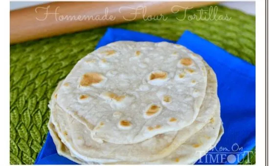 Hausgemachte Tortillas aus Weizenmehl