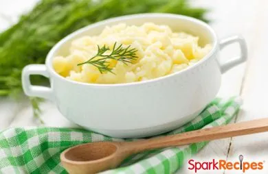 Leichte Knoblauch-Kartoffelpüree aus dem Slow Cooker