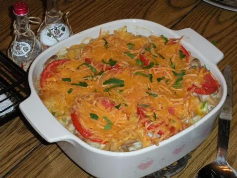 Thunfisch-Nudeln-Auflauf mit Gemüse