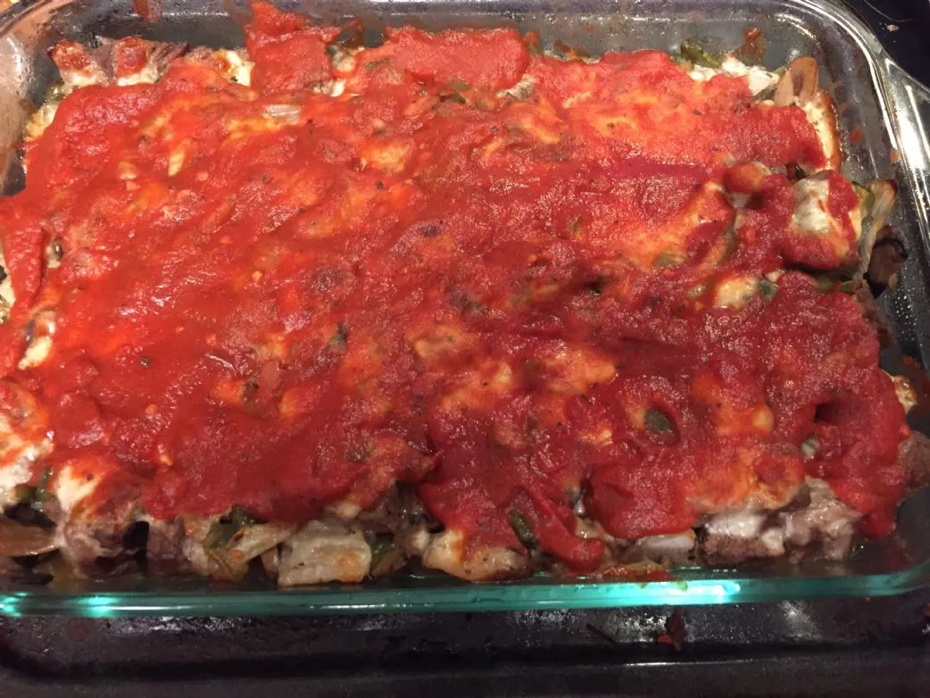 Keto-Cheesesteak-Auflauf