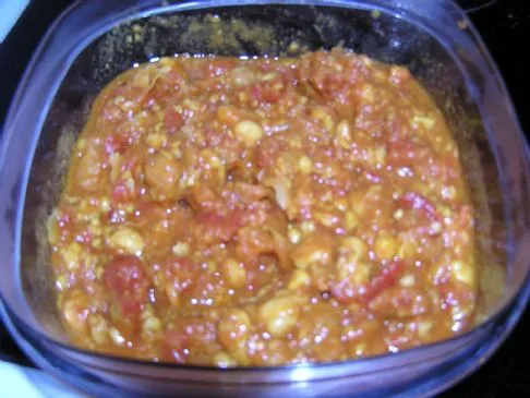 Tomaten-Garbanzo-Curry-Sauce