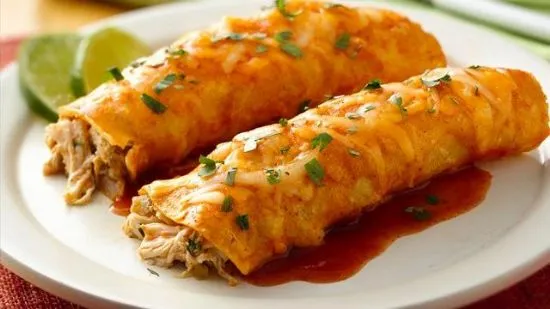 Cremige Key Lime Hähnchen-Enchiladas