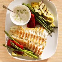 Seebarsch mit cremiger Kräutersauce