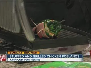 Gefüllte und gegrillte Poblano-Hähnchen