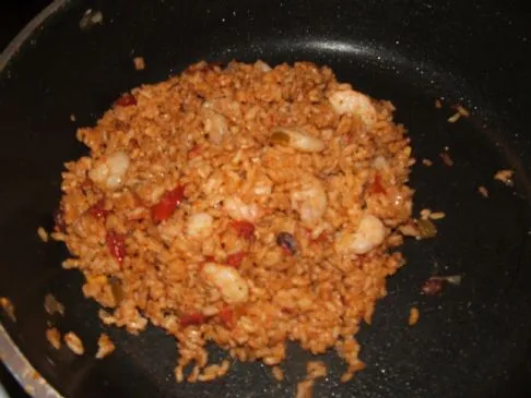 Garnelen gebratener Reis