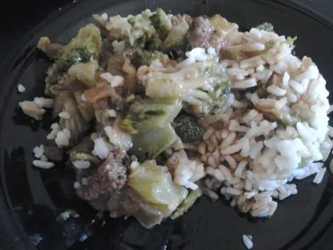 Rinderhackfleisch und Brokkoli