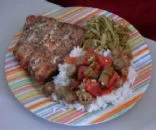 Gegrillter marinierten Lachs