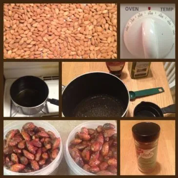 Zimt-Honig-gebackene Mandeln