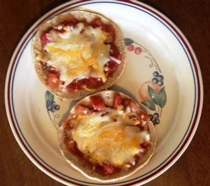 Mexikanische Pizza Mini-Mahlzeit oder Snack