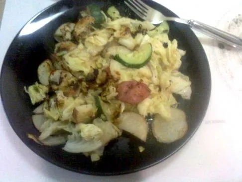 Einfaches Gemüse-Wok-Gericht