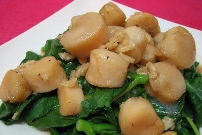 Scampi mit Baby Kai Lan