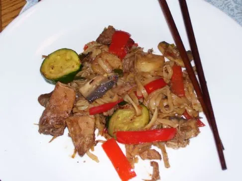 Übrig gebliebenes Szechuan-Schweinefleisch