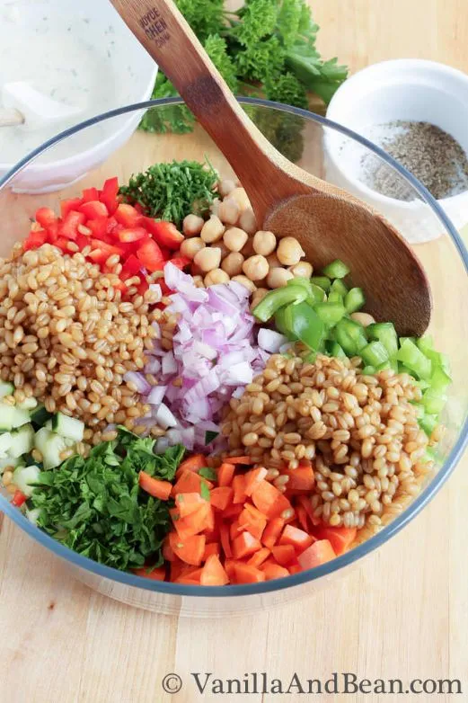 Kichererbsensalat für den Sommer