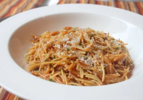 Zerbrochenes Spaghetti-Risotto