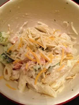 Hühnchen-Penne-Rigate-Pasta-Salat