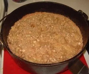 Apfelkuchen aus dem Dutch Oven
