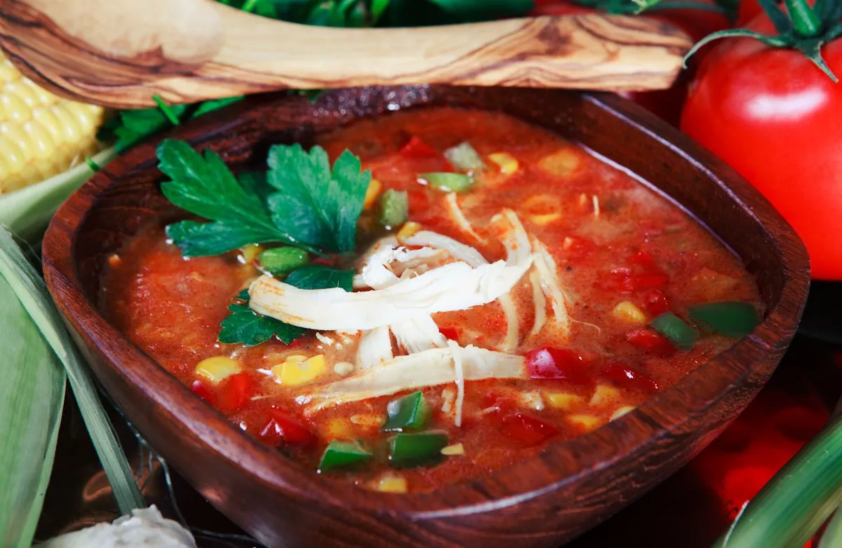Slow Cooker Hühner-Tortilla-Suppe