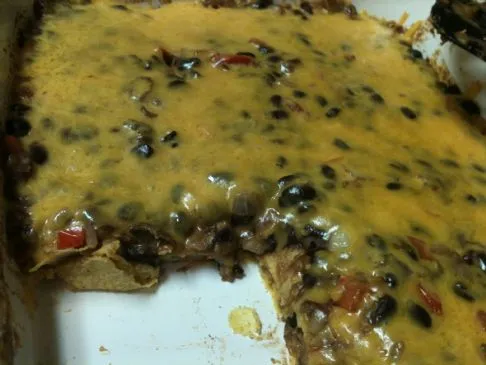 Vegetarische mexikanische Auflauf