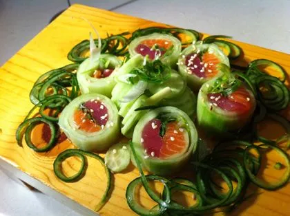 Nori-freie Tekka Kappa Rolls