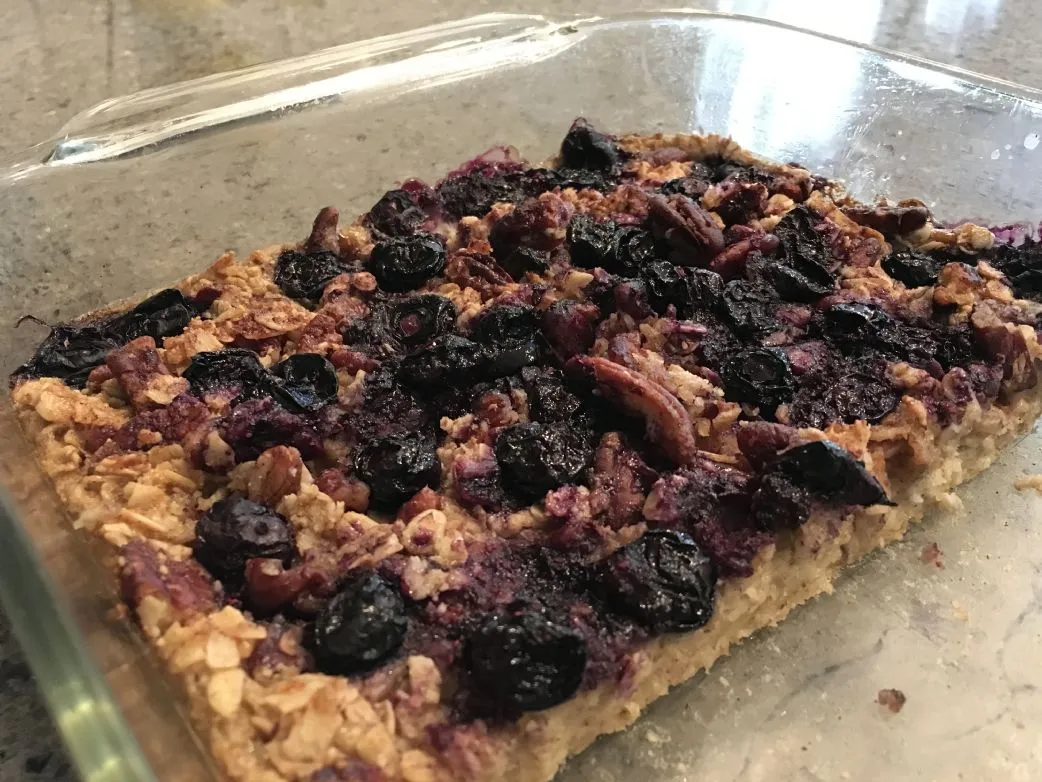 Gebackenes Heidelbeer-Haferflocken