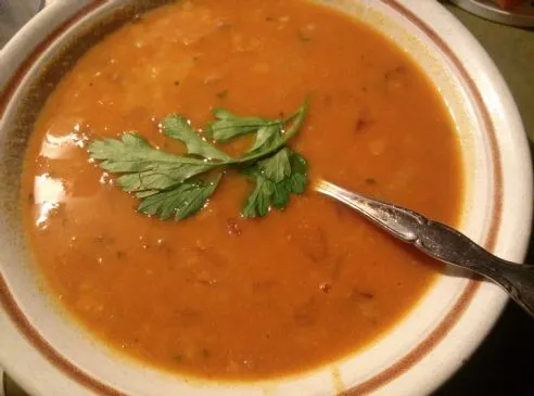 Kürbis-Linsen-Suppe (vegan)