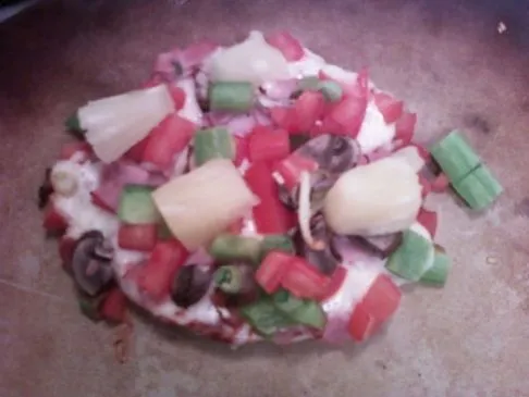 Mini-Pizzen - Schinken & Ananas - Unter 160 Kalorien pro Stück!