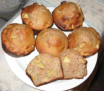 Vollkorn-Apfel-Honig-Muffins
