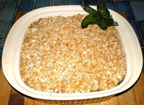 Fischauflauf mit knusprigem Haferbelag