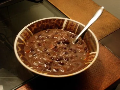 Karls schwarze Bohnen- und Reissuppe