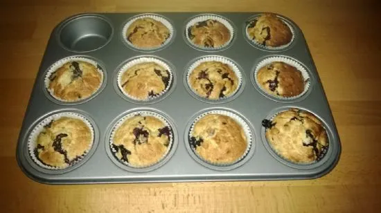 Blaubeer- und Hafermuffins