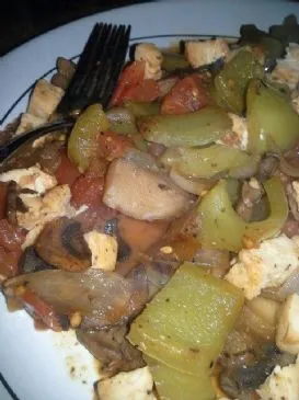 Italienisches Hähnchen und Gemüsepanne für eine Person (215 Kalorien)