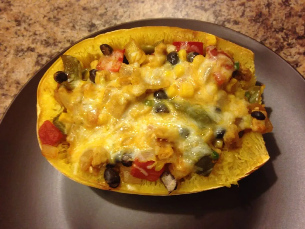 Spaghetti-Kürbis-Enchilada-Auflauf