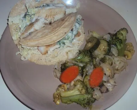 Fisch-Tacos mit Koriander-Limetten-Sauce