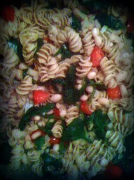 Rotelle, Weiße Bohnen, Spinat, Tomate