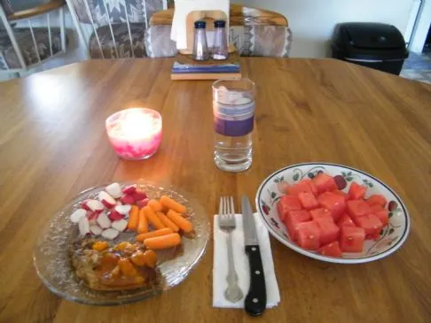 Orange-Aprikose-Ananas-Schweinekoteletts