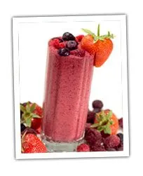 Smoothie, Beeren-Banane mit Sojamilch & Ballaststoffen