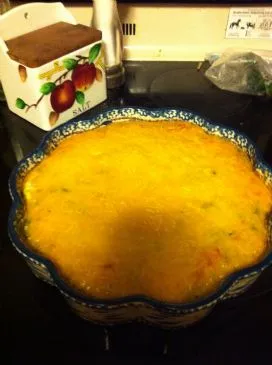 Spinat und Cheddar-Quiche ohne Teig