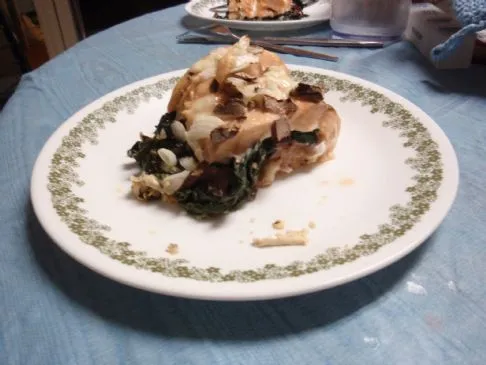 Mit Mangold gefüllter Lachs