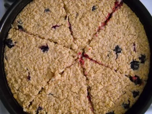 Leichte gebackene Heidelbeer-Haferflocken