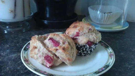 Muffins mit frischen Erdbeeren