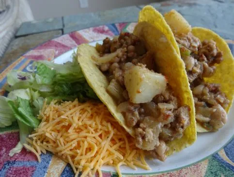 Puten- und Kartoffeltaco