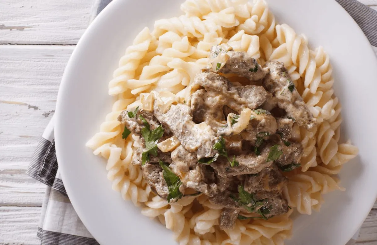 Rinder- und Pilz-Stroganoff
